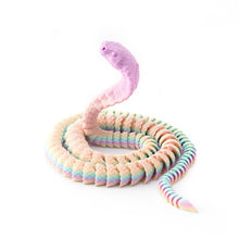 Load image into Gallery viewer, 3D Printed Snake Movable Joint Simulation Snake Figurine Creative Home Office Desktop Ornament Year Of Snake Decor Crafts Gift

