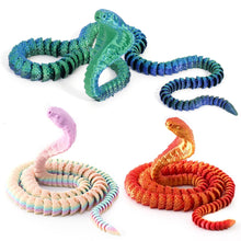 Load image into Gallery viewer, 3D Printed Snake Movable Joint Simulation Snake Figurine Creative Home Office Desktop Ornament Year Of Snake Decor Crafts Gift
