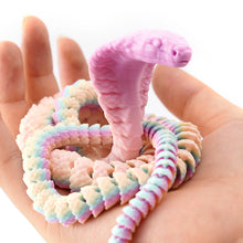 Load image into Gallery viewer, 3D Printed Snake Movable Joint Simulation Snake Figurine Creative Home Office Desktop Ornament Year Of Snake Decor Crafts Gift
