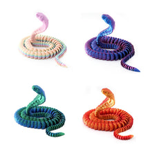 Load image into Gallery viewer, 3D Printed Snake Movable Joint Simulation Snake Figurine Creative Home Office Desktop Ornament Year Of Snake Decor Crafts Gift
