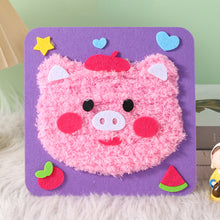 Load image into Gallery viewer, Non-Finished Cute DIY Wool Felt Kit Cartoon Animal Handcraft Needle Felting Kit for Needle Material Pack for Kids Beginner Gift
