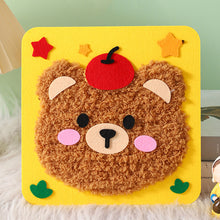 Load image into Gallery viewer, Non-Finished Cute DIY Wool Felt Kit Cartoon Animal Handcraft Needle Felting Kit for Needle Material Pack for Kids Beginner Gift
