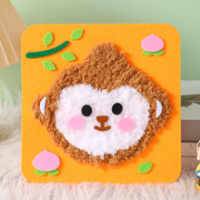 Load image into Gallery viewer, Non-Finished Cute DIY Wool Felt Kit Cartoon Animal Handcraft Needle Felting Kit for Needle Material Pack for Kids Beginner Gift
