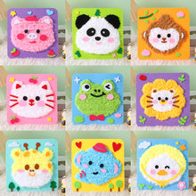 Load image into Gallery viewer, Non-Finished Cute DIY Wool Felt Kit Cartoon Animal Handcraft Needle Felting Kit for Needle Material Pack for Kids Beginner Gift
