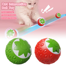 Load image into Gallery viewer, Strawberry Shape Cat Interactive Ball Toys Automatic Rolling Ball Electric Cat Toys Rechargeable Self-moving Kitten Toys
