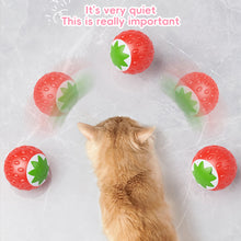 Load image into Gallery viewer, Strawberry Shape Cat Interactive Ball Toys Automatic Rolling Ball Electric Cat Toys Rechargeable Self-moving Kitten Toys
