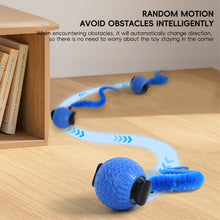 Load image into Gallery viewer, Cat Interactive Ball Toys Automatic Rolling Ball Faux Tail Electric Cat Toys Rechargeable Self-moving Kitten Toys
