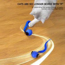 Load image into Gallery viewer, Cat Interactive Ball Toys Automatic Rolling Ball Faux Tail Electric Cat Toys Rechargeable Self-moving Kitten Toys
