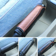 Load image into Gallery viewer, Carbon Fiber Car Leather Handbrake Cover Protective Sleeve Hand Brake Protection for Ford Focus 2012-2018 Accessories
