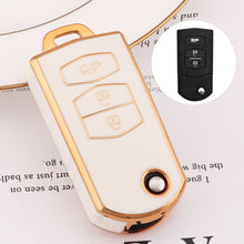 Load image into Gallery viewer, 2 3 Buttons Car Key Cover Case Remote Shell Fob Bag Protector TPU Key Holder For Mazda 2 3 5 6 CX7 CX9 RX8 MX5 MPV Demio
