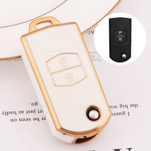 Load image into Gallery viewer, 2 3 Buttons Car Key Cover Case Remote Shell Fob Bag Protector TPU Key Holder For Mazda 2 3 5 6 CX7 CX9 RX8 MX5 MPV Demio
