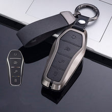 Load image into Gallery viewer, Leather Car Key Case Cover Remote Fob Holder Metal Keychain for BYD Song Plus Atto 3 Han EV Tang DM Qin Seal Dolphin Accessories
