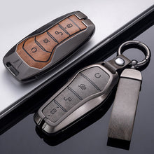 Load image into Gallery viewer, Leather Car Key Case Cover Remote Fob Holder Metal Keychain for BYD Song Plus Atto 3 Han EV Tang DM Qin Seal Dolphin Accessories
