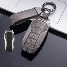 Load image into Gallery viewer, Leather Car Key Case Cover Remote Fob Holder Metal Keychain for BYD Song Plus Atto 3 Han EV Tang DM Qin Seal Dolphin Accessories
