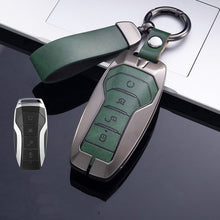Load image into Gallery viewer, Leather Car Key Case Cover Remote Fob Holder Metal Keychain for BYD Song Plus Atto 3 Han EV Tang DM Qin Seal Dolphin Accessories
