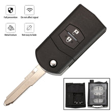 Load image into Gallery viewer, 2/3 Button Car Remote Key Fob Shell Case Folding Flip For Mazda 2 3 5 6 CX-7 / CX-9 / MX-5 With Uncut Blade Replacement
