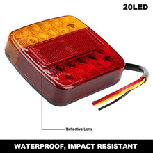 Load image into Gallery viewer, 2Pcs 12V 26LED Truck Rear Taillight Turn Signal Indicator Tail Light Car Number Plate Light Rear Reverse Brake Stop Lamp Trailer Caravan
