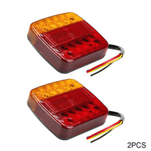 Load image into Gallery viewer, 2Pcs 12V 26LED Truck Rear Taillight Turn Signal Indicator Tail Light Car Number Plate Light Rear Reverse Brake Stop Lamp Trailer Caravan
