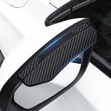 Load image into Gallery viewer, 2Pcs Carbon Fibre Universal Car Rear View Mirror Rain Cover Sun Visor Eyebrow Side View Mirror Rain Guard Auto Protection
