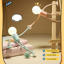 Load image into Gallery viewer, Mini Suction Cup Desk Book Light Changeable Shape Funny Sportsman Night Light Portable LED Lamp Funny Bedroom Decor Kids Gift
