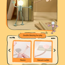 Load image into Gallery viewer, Mini Suction Cup Desk Book Light Changeable Shape Funny Sportsman Night Light Portable LED Lamp Funny Bedroom Decor Kids Gift
