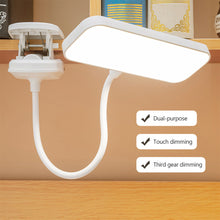 Load image into Gallery viewer, Led Eye Protection Desk Lamp with Clip Usb Rechargeable Table Lamp 360° Flexible Study Lamp Bedroom Reading Book Night Light
