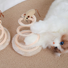 Load image into Gallery viewer, New Cat Toys Cat Supplies Spiral Steel Wire Spring Linen Disc Cat Scratch Board Hemp Mouse
