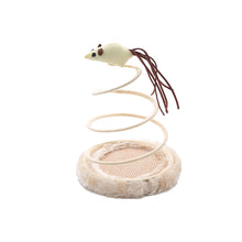 Load image into Gallery viewer, New Cat Toys Cat Supplies Spiral Steel Wire Spring Linen Disc Cat Scratch Board Hemp Mouse
