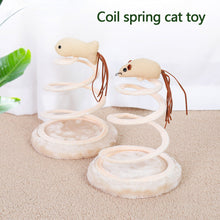 Load image into Gallery viewer, New Cat Toys Cat Supplies Spiral Steel Wire Spring Linen Disc Cat Scratch Board Hemp Mouse
