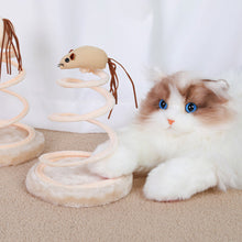 Load image into Gallery viewer, New Cat Toys Cat Supplies Spiral Steel Wire Spring Linen Disc Cat Scratch Board Hemp Mouse

