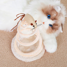 Load image into Gallery viewer, New Cat Toys Cat Supplies Spiral Steel Wire Spring Linen Disc Cat Scratch Board Hemp Mouse
