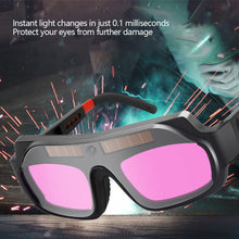 Load image into Gallery viewer, 1Pair Protective Glasses Solar Automatic Dimming Welding Mask Auto Welding Goggles with View True Color for Wide
