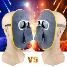 Load image into Gallery viewer, Cowhide Eyeglasses Labor Protection Welding Eyeglasses Ghost Face Protection Mask Head Wear Cowhide Welding Masks
