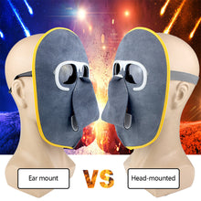Load image into Gallery viewer, Cowhide Eyeglasses Labor Protection Welding Eyeglasses Ghost Face Protection Mask Head Wear Cowhide Welding Masks
