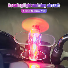 Load image into Gallery viewer, Motorcycle Rotatable Airplane Wind Powered LED Light Airplane Decor Ornaments Bikes Motorcycle Bicycle Decorations
