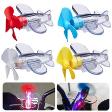 Load image into Gallery viewer, Motorcycle Rotatable Airplane Wind Powered LED Light Airplane Decor Ornaments Bikes Motorcycle Bicycle Decorations
