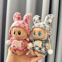 Load image into Gallery viewer, For 17 cm Labubu Clothes Pendant Labubu Sitting Party Jacquard Two-piece Set Dolls Accessories Cute Decoration Little Cloths
