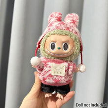 Load image into Gallery viewer, For 17 cm Labubu Clothes Pendant Labubu Sitting Party Jacquard Two-piece Set Dolls Accessories Cute Decoration Little Cloths
