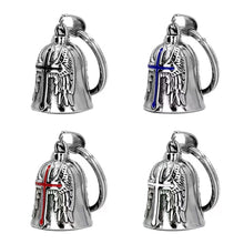 Load image into Gallery viewer, Fashion Cross Guardian Angel Wings Bell Motorcycle Bell Keychain Men's Biker Rider Exorcist Amulet Lucky Jewelry Accessory Gift
