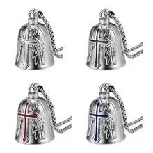 Load image into Gallery viewer, Fashion Cross Guardian Angel Wings Bell Motorcycle Bell Keychain Men's Biker Rider Exorcist Amulet Lucky Jewelry Accessory Gift
