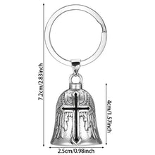 Load image into Gallery viewer, Fashion Cross Guardian Angel Wings Bell Motorcycle Bell Keychain Men's Biker Rider Exorcist Amulet Lucky Jewelry Accessory Gift
