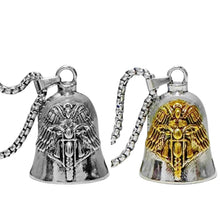 Load image into Gallery viewer, Punk Wing Motorcycle Bell Keychain Pendant Men's Hip Hop Rock Riding Exorcism Amulet Jewelry Accessories Bike Riders Gift
