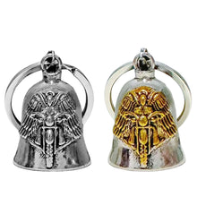 Load image into Gallery viewer, Punk Wing Motorcycle Bell Keychain Pendant Men's Hip Hop Rock Riding Exorcism Amulet Jewelry Accessories Bike Riders Gift
