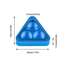 Load image into Gallery viewer, 1PC Pool Cue Tip Triangle Storage Box Three Holes Spare Bulk Cue Tip Storage Device Billiard Supplies
