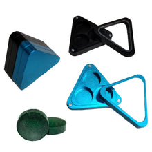 Load image into Gallery viewer, 1PC Pool Cue Tip Triangle Storage Box Three Holes Spare Bulk Cue Tip Storage Device Billiard Supplies
