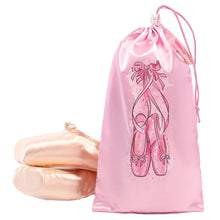 Load image into Gallery viewer, 1PC Pink Dance Shoes Storage Bag With Drawstring And Hiking Buckle Reverse Side Air Mesh Design
