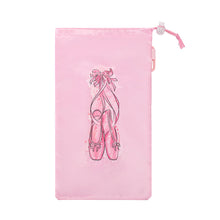 Load image into Gallery viewer, 1PC Pink Dance Shoes Storage Bag With Drawstring And Hiking Buckle Reverse Side Air Mesh Design
