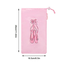 Load image into Gallery viewer, 1PC Pink Dance Shoes Storage Bag With Drawstring And Hiking Buckle Reverse Side Air Mesh Design
