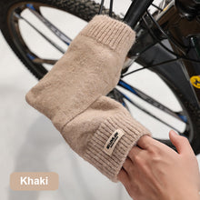 Load image into Gallery viewer, 1 Pair Autumn And Winter Outdoor Cycling Knitted Handle Cover Lengthened Rib Top Windproof Cold-Resistant Electric Bicycle Hand Guard
