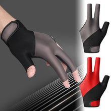 Load image into Gallery viewer, 1PC Professional Three-Finger Billiard Gloves For Left Hand Color Matching Style Non-Slip Breathable Competition Gloves Billiard Supplies

